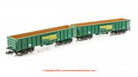 2F-025-010 Dapol MJA Bogie Box Van Twin Pack - 502011 and 5020012 in Freightliner Heavy Haul livery